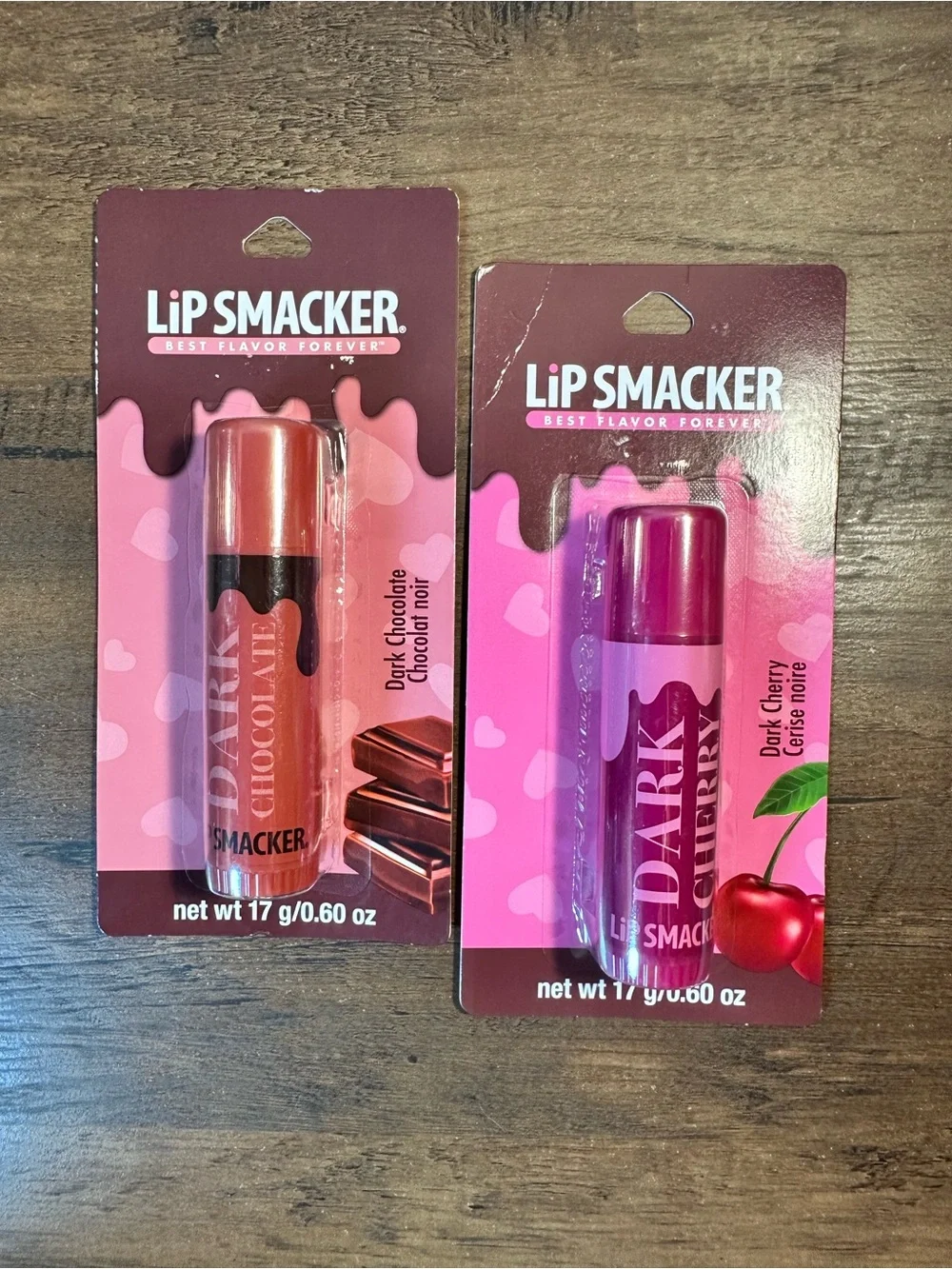 LIP SMACKER BIGGY BEST FLAVOR FOREVER DARK CHOCOLATE & DARK CHERRY 0.60 Oz NEW